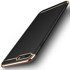 Luxury Metal Frame and Plastic Back Cover F01 for Apple iPhone 8 Plus Black