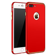 Luxury Metal Frame and Plastic Back Cover F02 for Apple iPhone 8 Plus Red