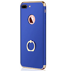 Luxury Metal Frame and Plastic Back Cover F04 for Apple iPhone 7 Plus Blue