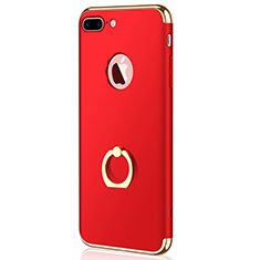 Luxury Metal Frame and Plastic Back Cover F04 for Apple iPhone 8 Plus Red
