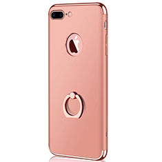 Luxury Metal Frame and Plastic Back Cover F04 for Apple iPhone 8 Plus Rose Gold