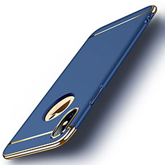 Luxury Metal Frame and Plastic Back Cover for Apple iPhone X Blue