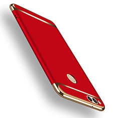 Luxury Metal Frame and Plastic Back Cover for Huawei Honor 7X Red