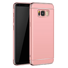 Luxury Metal Frame and Plastic Back Cover for Samsung Galaxy S8 Rose Gold