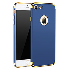 Luxury Metal Frame and Plastic Back Cover M01 for Apple iPhone 7 Blue
