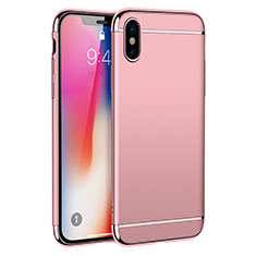 Luxury Metal Frame and Plastic Back Cover M01 for Apple iPhone Xs Max Rose Gold
