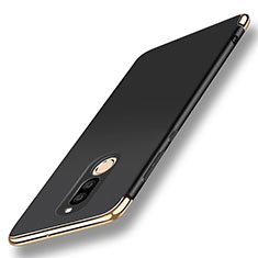 Luxury Metal Frame and Plastic Back Cover with Finger Ring Stand A01 for Huawei Mate 10 Lite Black