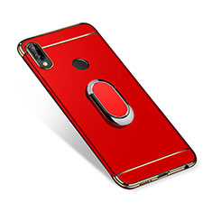 Luxury Metal Frame and Plastic Back Cover with Finger Ring Stand A01 for Huawei Nova 3i Red