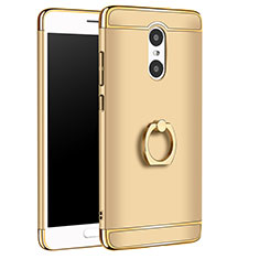 Luxury Metal Frame and Plastic Back Cover with Finger Ring Stand A01 for Xiaomi Redmi Pro Gold