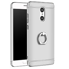 Luxury Metal Frame and Plastic Back Cover with Finger Ring Stand A01 for Xiaomi Redmi Pro Silver