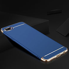 Luxury Metal Frame and Silicone Back Cover Case M02 for Oppo R15X Blue