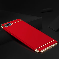 Luxury Metal Frame and Silicone Back Cover Case M02 for Oppo R17 Neo Red