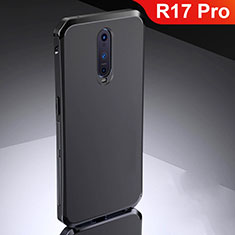 Luxury Metal Frame and Silicone Back Cover Case M02 for Oppo R17 Pro Black