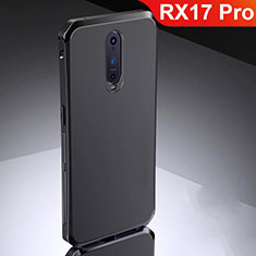 Luxury Metal Frame and Silicone Back Cover Case M02 for Oppo RX17 Pro Black