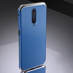 Luxury Metal Frame and Silicone Back Cover Case M02 for Oppo RX17 Pro Blue