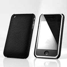 Mesh Hole Hard Rigid Case Back Cover for Apple iPhone 3G 3GS Black