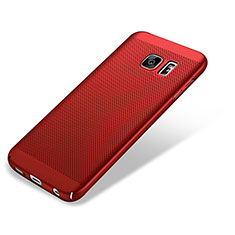 Mesh Hole Hard Rigid Case Back Cover M01 for Samsung Galaxy S7 Edge G935F Red