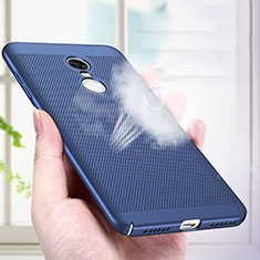 Mesh Hole Hard Rigid Case Back Cover R01 for Xiaomi Redmi Note 4X High Edition Blue