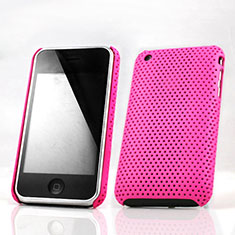 Mesh Hole Hard Rigid Cover for Apple iPhone 3G 3GS Hot Pink