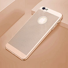 Mesh Hole Hard Rigid Snap On Case Cover for Apple iPhone 6 Plus Gold