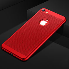 Mesh Hole Hard Rigid Snap On Case Cover for Apple iPhone 7 Red
