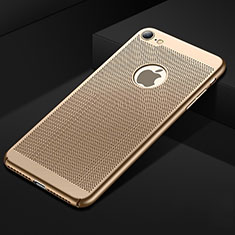 Mesh Hole Hard Rigid Snap On Case Cover for Apple iPhone 8 Gold