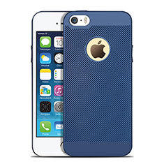 Mesh Hole Hard Rigid Snap On Case Cover for Apple iPhone SE Blue