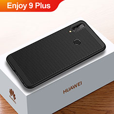 Mesh Hole Hard Rigid Snap On Case Cover for Huawei Enjoy 9 Plus Black