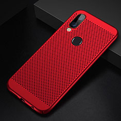 Mesh Hole Hard Rigid Snap On Case Cover for Huawei P Smart+ Plus Red
