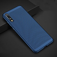 Mesh Hole Hard Rigid Snap On Case Cover for Huawei P20 Blue
