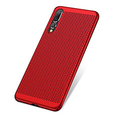 Mesh Hole Hard Rigid Snap On Case Cover for Huawei P20 Pro Red
