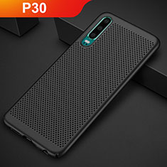 Mesh Hole Hard Rigid Snap On Case Cover for Huawei P30 Black