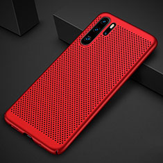 Mesh Hole Hard Rigid Snap On Case Cover for Huawei P30 Pro New Edition Red