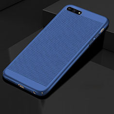 Mesh Hole Hard Rigid Snap On Case Cover for Huawei Y6 Prime (2018) Blue