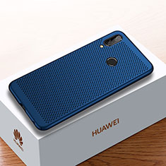 Mesh Hole Hard Rigid Snap On Case Cover for Huawei Y9 (2019) Blue