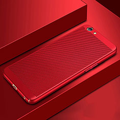 Mesh Hole Hard Rigid Snap On Case Cover for Oppo A3 Red