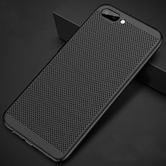 Mesh Hole Hard Rigid Snap On Case Cover for Oppo AX5 Black