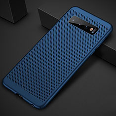 Mesh Hole Hard Rigid Snap On Case Cover for Samsung Galaxy S10 Blue