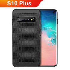 Mesh Hole Hard Rigid Snap On Case Cover for Samsung Galaxy S10 Plus Black