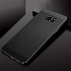 Mesh Hole Hard Rigid Snap On Case Cover for Samsung Galaxy S7 Edge G935F Black