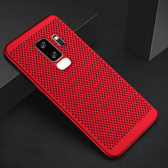 Mesh Hole Hard Rigid Snap On Case Cover for Samsung Galaxy S9 Plus Red