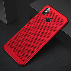 Mesh Hole Hard Rigid Snap On Case Cover for Xiaomi Mi 8 Red