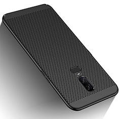 Mesh Hole Hard Rigid Snap On Case Cover M01 for OnePlus 6 Black