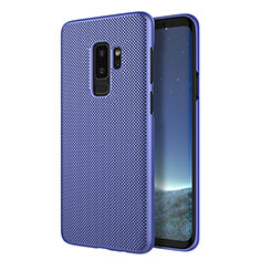 Mesh Hole Hard Rigid Snap On Case Cover R01 for Samsung Galaxy S9 Plus Blue