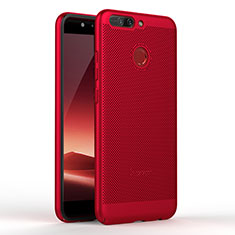 Mesh Hole Hard Rigid Snap On Case Cover W01 for Huawei Honor 8 Pro Red