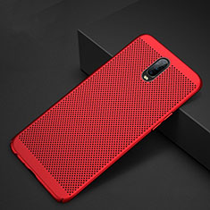 Mesh Hole Hard Rigid Snap On Case Cover W01 for Oppo R17 Pro Red