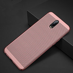 Mesh Hole Hard Rigid Snap On Case Cover W01 for Oppo R17 Pro Rose Gold