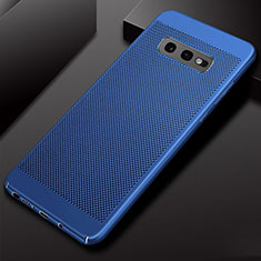 Mesh Hole Hard Rigid Snap On Case Cover W01 for Samsung Galaxy S10e Blue