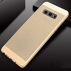 Mesh Hole Hard Rigid Snap On Case Cover W01 for Samsung Galaxy S10e Gold