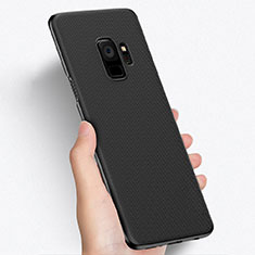 Mesh Hole Hard Rigid Snap On Case Cover W01 for Samsung Galaxy S9 Black